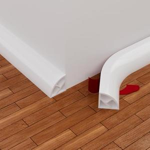 196inch Flexible Quarter Round Molding Trim,Bendable Peel and Stick Silicone Quarter Round Bathroom Trim Molding,Double-Sided Self Adhesive Flexible Shoe Molding for Wall Edge Floor Corner,Kitchen