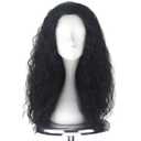 iCos Long Curly Fluffy Black Witch Hair Wig for Halloween Costume