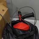 Drain Snake 50 Ft, Plumbing Snake for Sink with Drill Attachment, Snake Drain Clog Remover for Shower Drain, Kitchen, and Sink, Manual or Powered Use, Comes with Gloves and Storage Bag, 1/4 Inch, Red