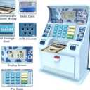 ATM Piggy Bank for Kids，ATM Bank Cash Coin Saving for Real Money with Debit Card，Coin Recognition, Balance Calculator, Electronic Savings Safe Box，Gift for Ages 6-13 Piggy Bank