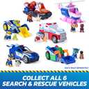 Paw Patrol: Search & Rescue, Rubble Rescue Bulldozer Vehicle with 2 Figures, Police Car Toy with Pull-Back Action, Kids Toys for Boys & Girls Ages 3+