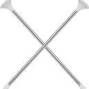 ABOAT 21" White Marching Baton Twirling Mini Shaft Cheerleader Dance Baton (21 Inch 2Pack, White)