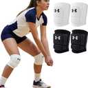 Under Armour Volleyball Knee Pads, Set of 2 (Adult- Medium, White)