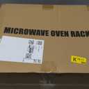 Microwave Stand, 3-Tier Expandable(17.4"-27.4") Microwave Oven Rack, Heavy Duty Adjustable Shelf with 9 hooks, Kitchen Organizer Storage Shelves for Pantry, Countertop, Coffee Bar, Office, Dorm, White