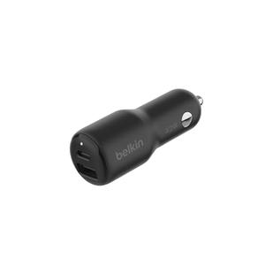 Belkin BoostCharge 42-Watt Dual Port Fast Car Charger w/30W USB-C & 12W USB-A Ports for iPhone 16, 16 Pro, Galaxy S25, S24, Pixel 9 & 8, Nintendo Switch 2 & More - Black