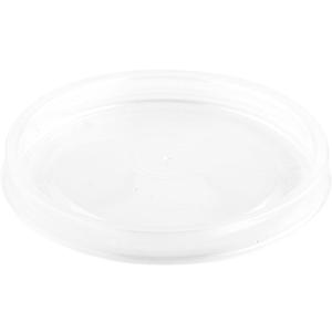 Restaurantware LIDS ONLY: Bio Tek 3.5 x 0.4 Inch Container Lids 25 Durable Round Lids - Tight Seal Only Lids Clear PET Soup Container Lids Disposable Containers Sold Separately