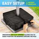 BaseMate Square Umbrella Base Weight, 18" ~ Fits Any Offset, Cantilever & Any Outdoor Patio Umbrella Stand ~ Easy Set up (Side-Slot Opening)