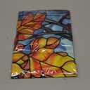 Fall Pumpkin House Flag for Outside 28x40 Inch Double Sided, Autumn Yard Flag Stained Glass Thanksgiving Garden Flag for Outside Farmhouse Holiday Decorations