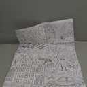 Superhero Coloring Tablecloth for Kids, Fun 30x72 Inch Poster with Capes, Masks, Comic Bursts, Perfect for Boy Birthday Party Games, Action-Themed Decorations, Event Supplies