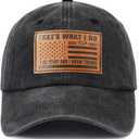That's What I Do I Fix Stuff and I Know Things Hat for Men, Adjustable Cotton Leather Patch Papa Baseball Cap