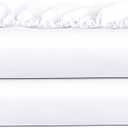 FreshCulture Twin XL Fitted Sheet Only 2 Pack - Hotel Quality Fitted Sheet - Ultra Soft & Breathable - Brushed Microfiber - Deep Pocket - Cooling Fitted Sheets for Twin XL Size Bed (White)