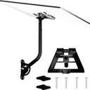 Starlink Mount Gen 3 Heavy Duty Adjustable Wall / Roof Mounting Kit for Starlink Standard V3 Dish with Aluminum Pipe Adapter, Eave Mount & Full Installation Kit for Home Use