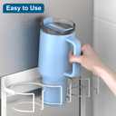 EASTTOWEST Magnetic Cup Storage Organizer Holder for Stanley 30/40 oz Tumbler,Strong Magnetic Rack for Fridge (White, 4CUPS)