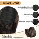 Flufymooz Ponytail Extension for Women, 20 Inch Drawstring Ponytail Hair Extension for Women, Soft Natural Looking Synthetic Pony Tails Hairpiece(Dark Chocolate Brown)