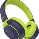 Mokata Kids Headphones Bluetooth 5.3 Wireless Lightweight Fast Charging 68 Hours Play Time Volume Limited 85/94dB Over Ear Foldable with Built-in Mic for Toddler Boy Tablet Pad Deepblue