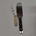 Fox Run Griddle Spatula, Non-Slotted, Stainless Steel,Silver 17,5"x3", Key & Castle Bottle Brush