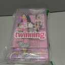 Barbie Twinning Looks Doll with Pet Dog in Matching Purple Daisy Clothes and Accessories for Both Like Flowers and Belt Bags, Black Hair