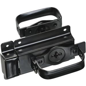 National Hardware N101-576 Swinging Door Latch Heavy Duty Steel with WeatherGuard Protection Black Finish for Shed Barn Gate Interior Exterior Use Automatic Locking (3/4")