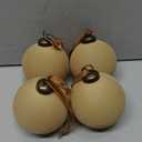 Sea Team 16-Pack Flocked Velvet Christmas Tree Ball Ornaments Set, Hanging Velour Baubles, Shatterproof Plastic Decorations for Xmas Tree, Wreath, Garland, 80mm/3.15 Inches, Beige