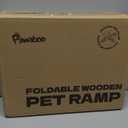 2025 Upgraded Dog Ramp for Couch, Foldable Small Dog Ramp for Low Bed, 4 Adjustable Height from 13'' to 21", Portable Stable Pet Step with Non-Slip Pad, Pet Ramps Use for Couch Stairs, Walnut