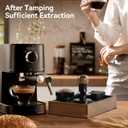 MHW-3BOMBER 58mm Espresso Coffee Tamper with Three Spring Loaded Calibrated Tamper 30lbs Espresso Hand Tamper with Sound Feedback Titanium Coating Black T6176T-OS