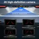2K HD Backup Camera with 7 Inch Monitor Kit, 15-Min Easy Install Wired Rear View Camera for Trucks Cars SUVs, Enhanced Super Night Vision, Zero Lag Parking Safety Assist System for Drivers