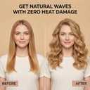 Heatless Curls Overnight Hair Curlers - 3 Pcs No-Heat Curling Rod to Sleep In and Shower Cap,Velvet Hair Rollers with Satin Wrap