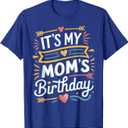 Boho Nostalgia Design It's My Mom's Birthday Retro Women Kid T-Shirt, Size Kids 3