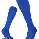 FITRELL 2 Pack Soccer Socks Baseball Softball For Youth Kids Boys Girls, Over-The-Calf Football Socks for Adult Men Women XL