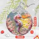 Seahorse Stained Glass Ornament - Christmas Tree Decor