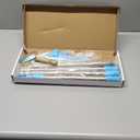 Carpet Rake for Pet Hair Removal - Reusable Pet Hair Remover, 60 Adjustable Long Handle Cat Dog Carpet Rake Scraper with Patented Design, Dog Hair Rake Brush for Rugs, Mats (Blue)