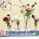 60 PCS Glass Cylinder Vases, 4,6,7,8,10 Inch Clear Flower Vase for Centerpieces Glass Vases Bulk for Wedding Home Table Centerpiece Candle Holder Party Decorations