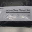 ClevaHome Queen Sheet Set, 4-Piece Bed Sheets for Queen Size Bed, Lightweight & Super Soft Easy Care Microfiber– Shrinkage & Fade Resistant Bedding Set with 14'' Deep Pockets (Black