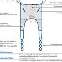 Medical Patient Lift Sling Universal Lift U Sling 605lb Capacity Divided Leg Slings for Patient Lift Toileting Transfer Slings Split Legs with Commode Opening Compatible with Various of Lifts (L)