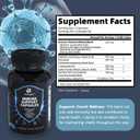 Immune Support Capsules, 10-in-1 Powerful Blend of Vitamin C, E, B6, Zinc, Elderberries, Garlic Bulb, Echinacea, Turmeric Advanced, Immune Defense for Adults, ED 10/2026