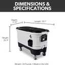 Igloo Party Bar 125 Qt Rolling Cooler, Light Gray