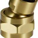 Solid Brass Shower Head Swivel Ball Adapter, Adjustable Shower Arm Extension Shower Head Adapter, Shower Connector Ball Joint, Brushed Gold