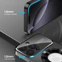 MAKAVO Magnetic for iPhone 16 Pro Max Case, Compatible with MagSafe, Built-in Camera Lens Protector, Logo View, Military Grade Drop Protection Phone Cover, Black