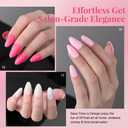 evpct 6 Colors Glossy Press on Nails Short Almond for Women, Glossy Fake Nail with Kits Salon Quality Reusable Stick on Nails In 15 Sizes 180Pcs Full Cover False Nail Soft Gel Set Kit for Gift, Set01