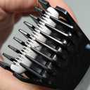 Hair Clippers for Men, Cordless Hair Clipper Kit, Adjustable 4 Length Setting, 2-Speed Settings, Replaceable Ceramic Blade Heads, Rechargeable Hair Clippers for Family (Black)