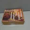 OCATO Christmas Window Candles Lights: 10 Pack Flameless Candles Battery Operated Candles with Remote Control Timer Christmas Decorations Taper LED Candle Gold Holders for Window Decor Party Table Top