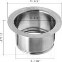 Extended Garbage Disposal Flange, Deep Kitchen Sink Flange for Disposers That Use A 3 Bolt Mount, Fit 3-1/2 Inch Standard Sink Drain Hole