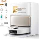 Mova V50 Ultra Complete Robot Vacuum and Mop Self-Cleaning, 24,000 Pa Suction, Liftable Navigation with Obstacle Overcoming and Warm Water Mopping with DuoSolution System Designed for Pets (White)