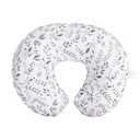 Boppy Original Nursing Pillow, Gray Taupe Leaves, Ergonomic Nursing Essentials for Bottle and Breastfeeding, Firm Fiber Fill, with Removable Pillow Cover, Machine Washable