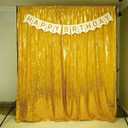 JYFLZQ Gold Sequin Backdrop Curtain, 4.5x8ft, 2 Panels