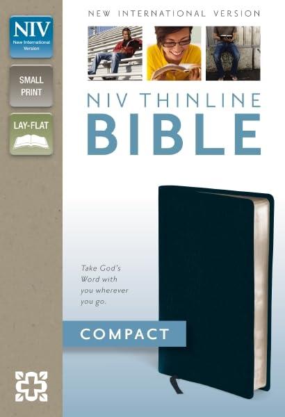 NIV, Thinline Reference Bible, Bonded Leather, Navy, Red Letter Edition