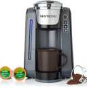 Mixpresso Single Serve K-Cup Coffee Maker With 4 Brew Sizes for 1.0 & 2.0 K-Cup Pods, Removable 45oz Water Tank, Quick Brewing with Auto Shut-Off, Rapid Brew Technology Gray Coffee Maker (Dark Grey)