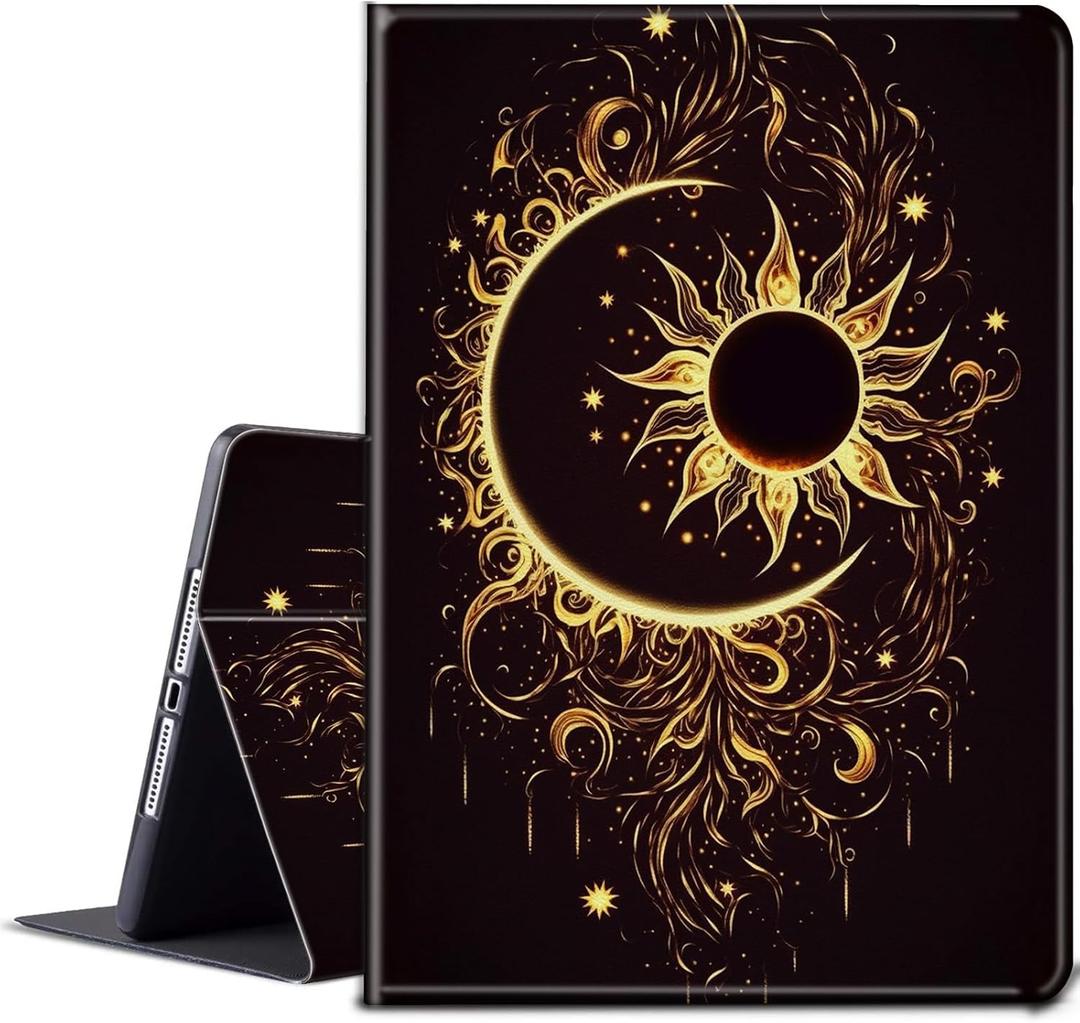 for Samsung Galaxy Tab A9 Plus Case with Adjustable Stand & Auto Wake/Sleep Feature Smart Protect Cover Case for Samsung Galaxy Tab A9 Plus 11 inch 2023 - Sun and Moon