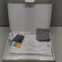 16-Inch Rechargeable Doodle Glow LED Note Board, 7-Color Light Modes, Neon Art Dry Erase Light Up Drawing Pad with Built-in Stand, Sketching Gift Toy for Kids/Girls/Teens, 5 Markers & Tracing Book (White)