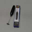 Milk Frother Handheld Battery, Electric Foam Maker Frother Wand, Drink Mixer with Stainless Steel Whisk for Coffee, Matcha, Lattes, Cappuccino Black